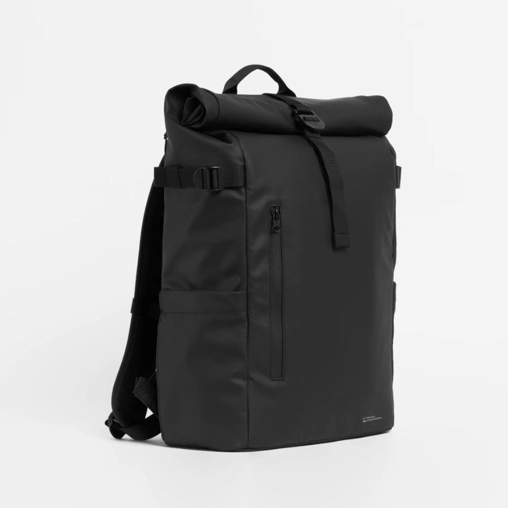 Travel Companion Black The Rolltop Backpack