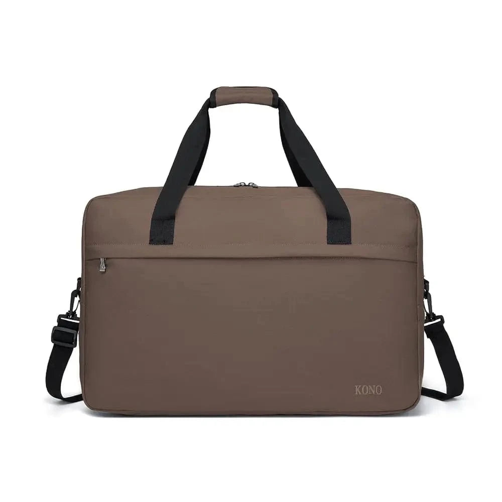 Travel Companion Brown / UNITED KINGDOM Kono 35x20x20 Cabin Bag Under Seat Ryanair Flight Carry On Bag Sports Travel Duffel Holdall Hand Luggage 14L Unisex