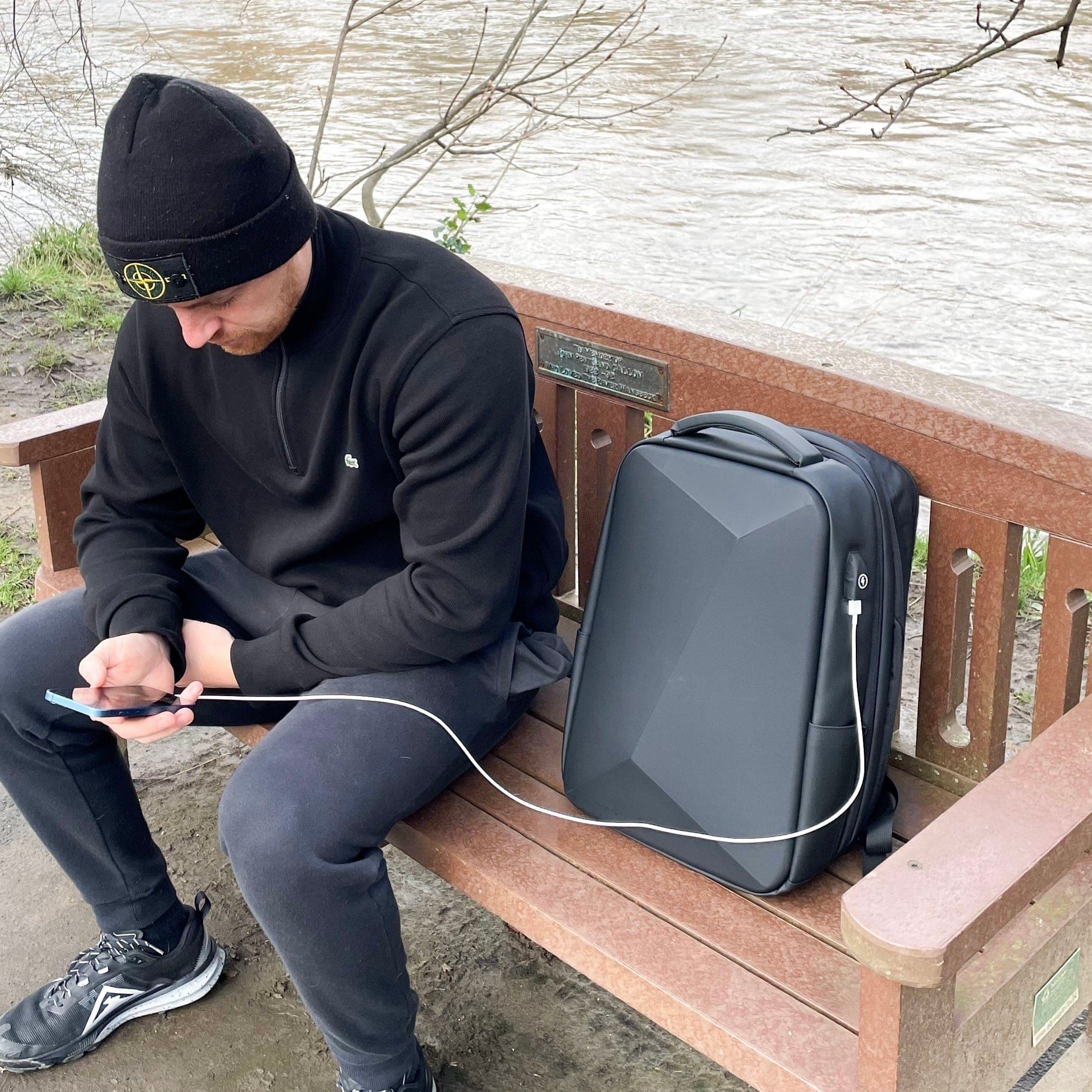 Travel Companion Commuter Backpack Black Hardshell Backpack