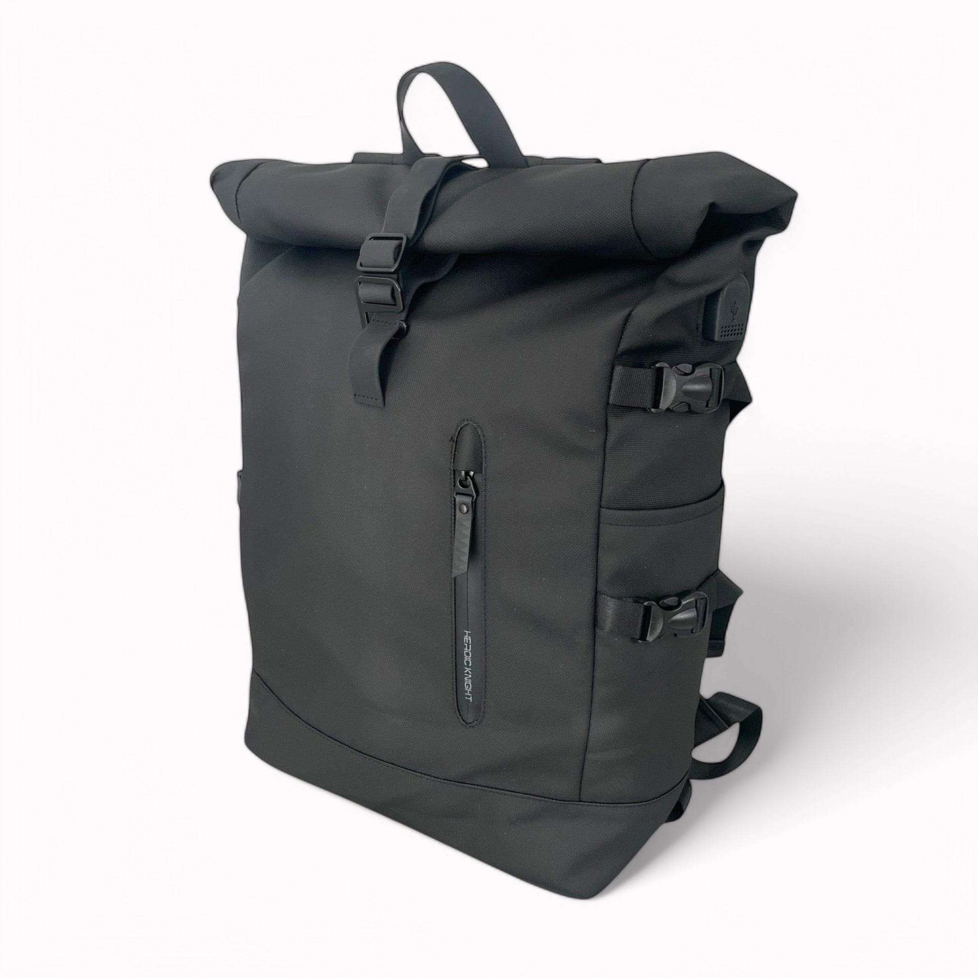 Travel Companion Commuter Backpack Black Rolltop Backpack