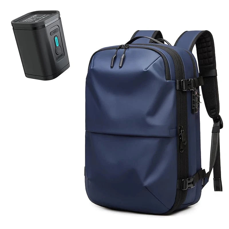 Travel Companion Travel Backpack Blue with air pump The Packmax Travel Bag
