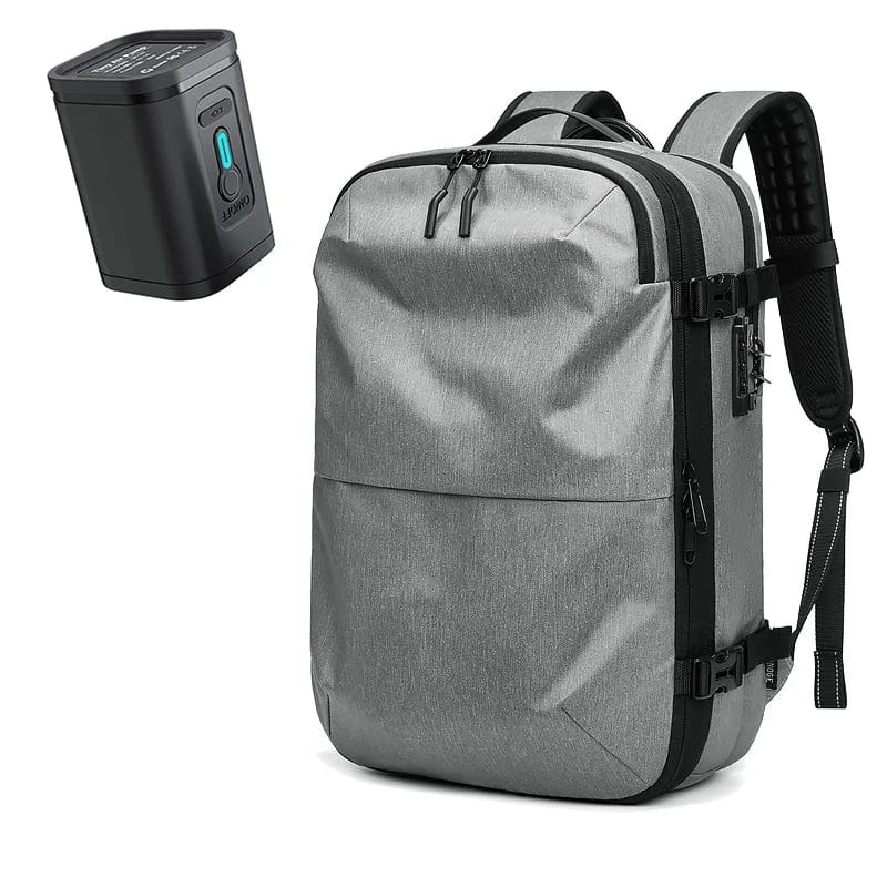 Travel Companion Travel Backpack Light grey with pump The Packmax Travel Bag