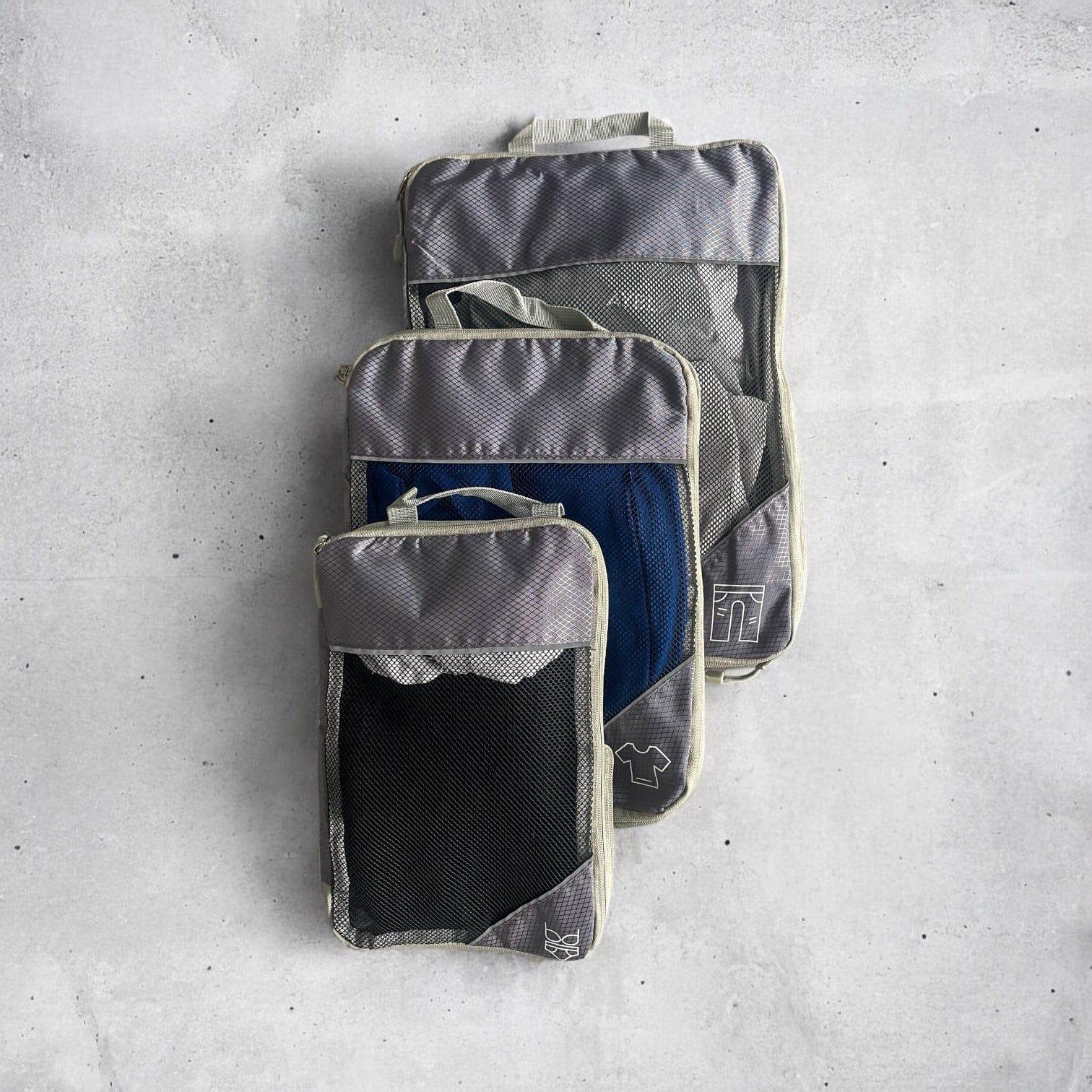 Compression packing cubes , compress your clothes to save space in your carry on backpack or suitcase.