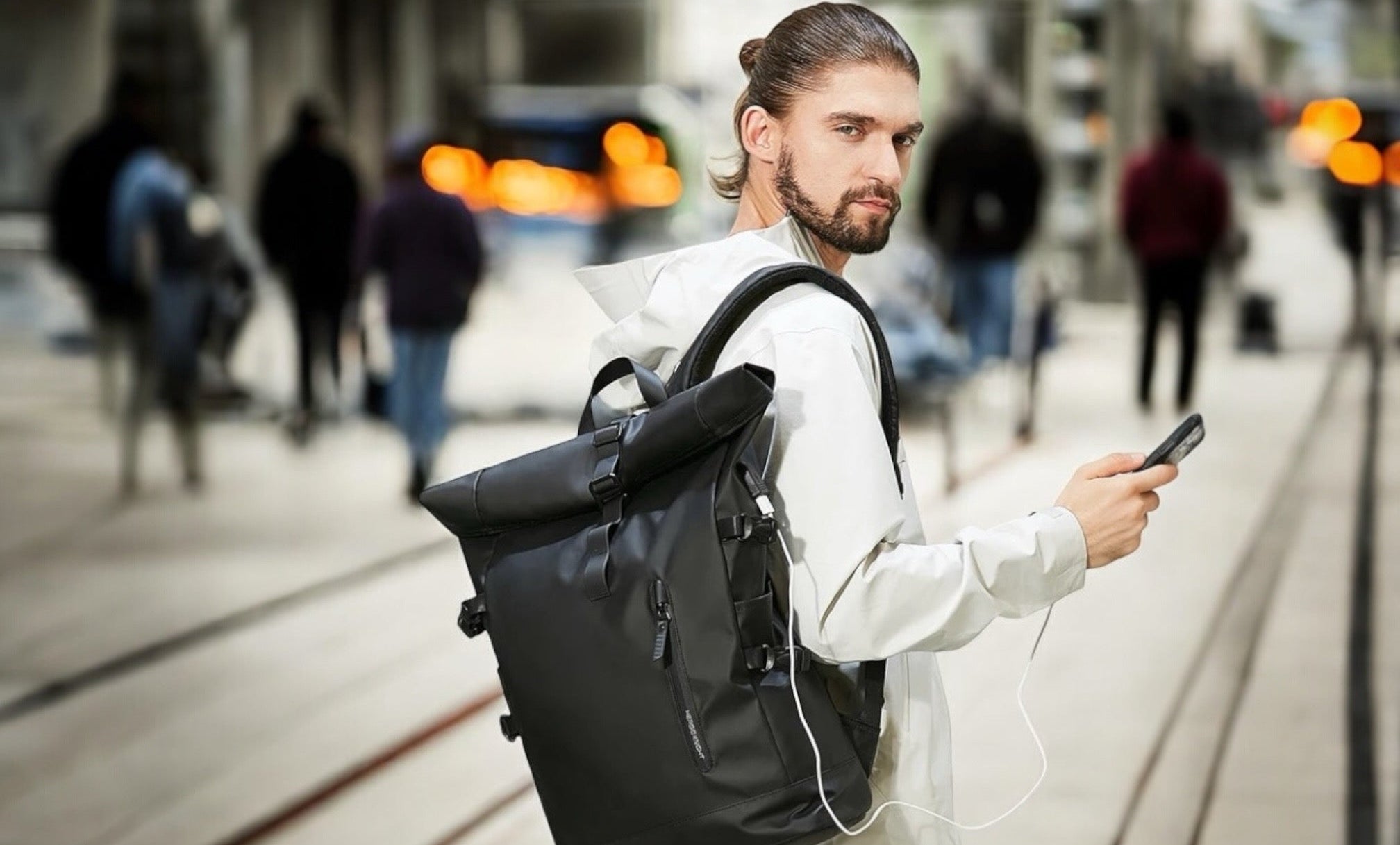 Commuting backpacks. features such as expandable rolltop designs , USB charging ports, hidden compartments and many more. includes free UK shipping