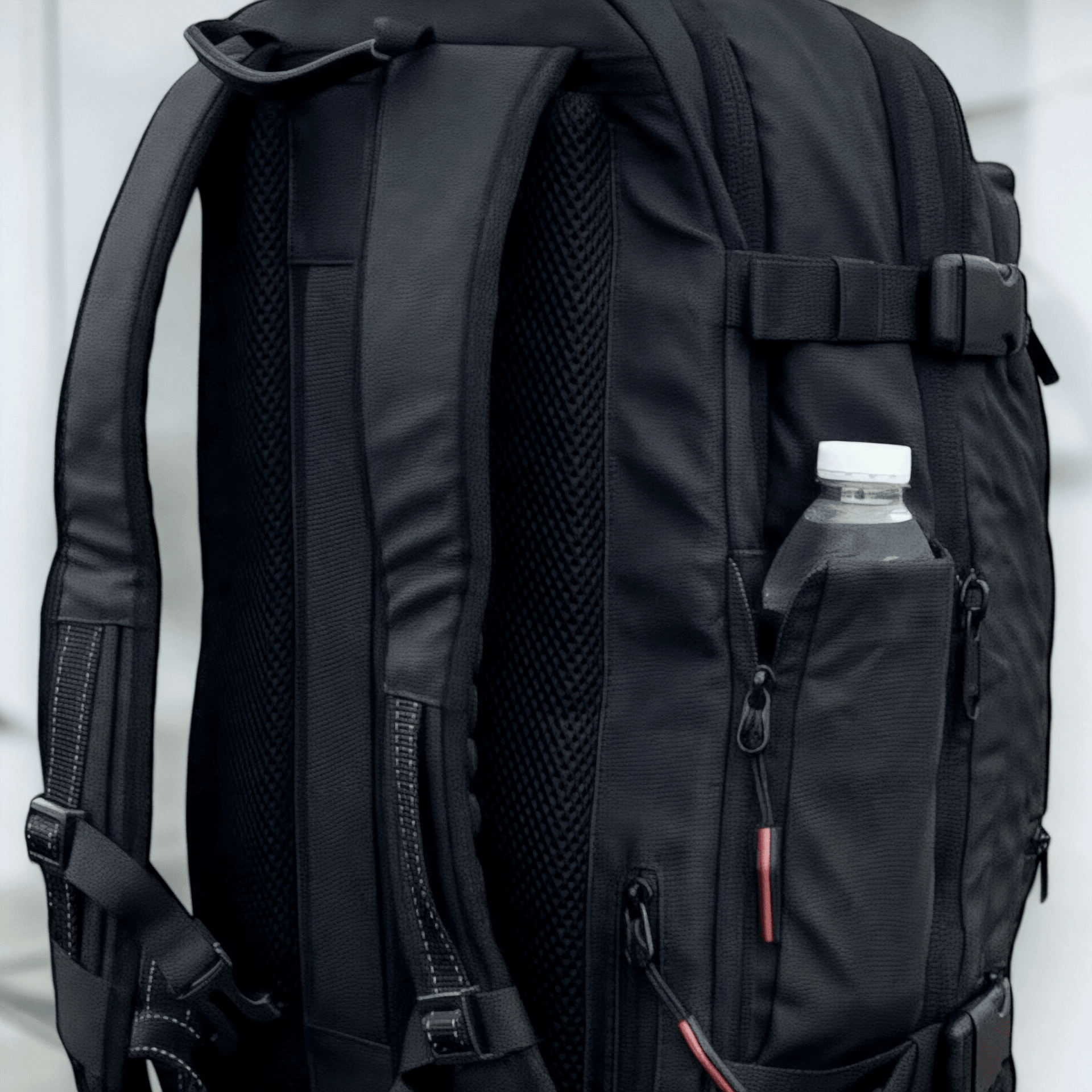 Travel backpack with built in vacuum compression system which saves you uptp 50% space in your backpack. Seperate laptop compartment , wet & dry seperation , secret back pocket and ergonomic design by travel companion