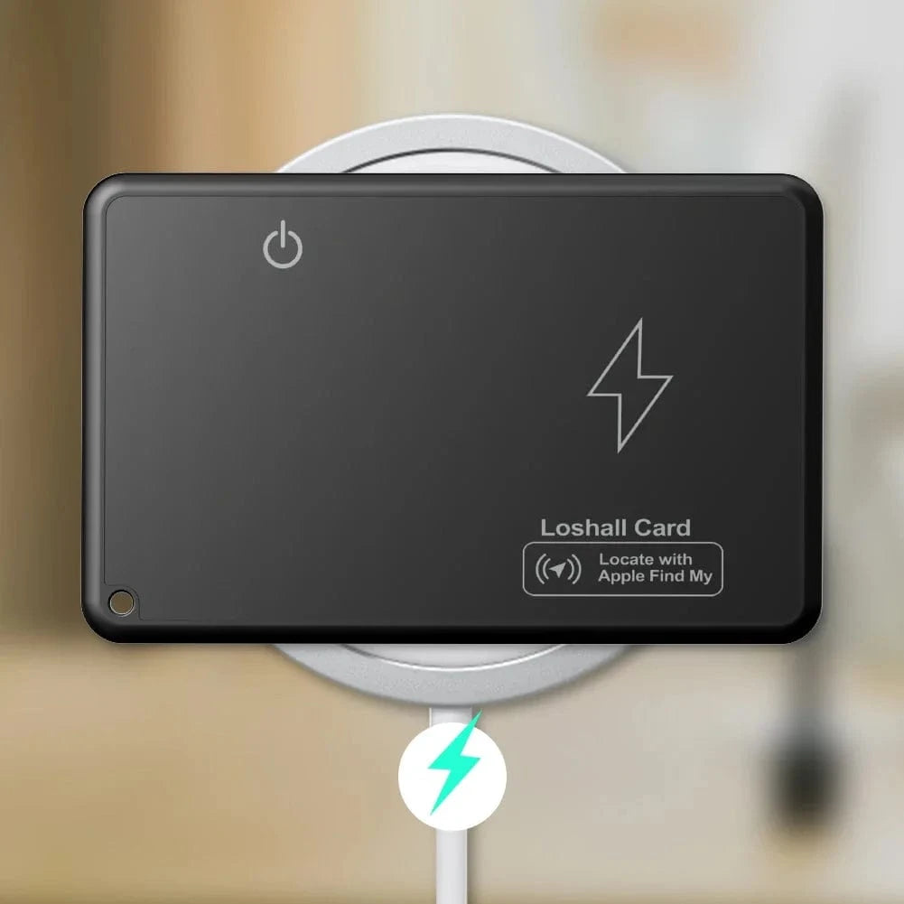 Travel Companion black New Wireless Charging Tracking Location Wallet Tracker Card Waterproof GPS Locator Work with Apple Find My App Bluetooth Tracker