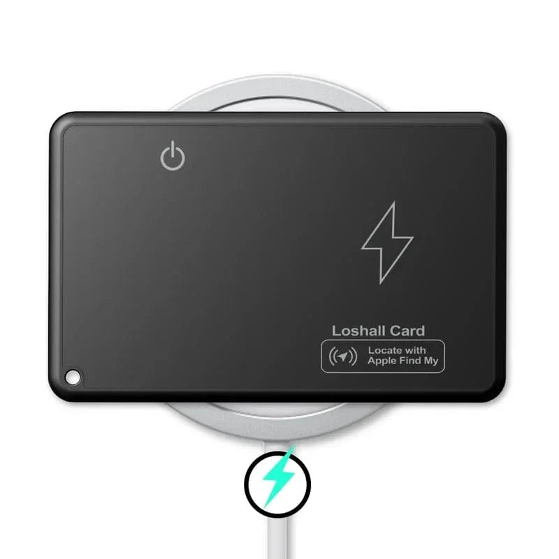 Travel Companion black New Wireless Charging Tracking Location Wallet Tracker Card Waterproof GPS Locator Work with Apple Find My App Bluetooth Tracker