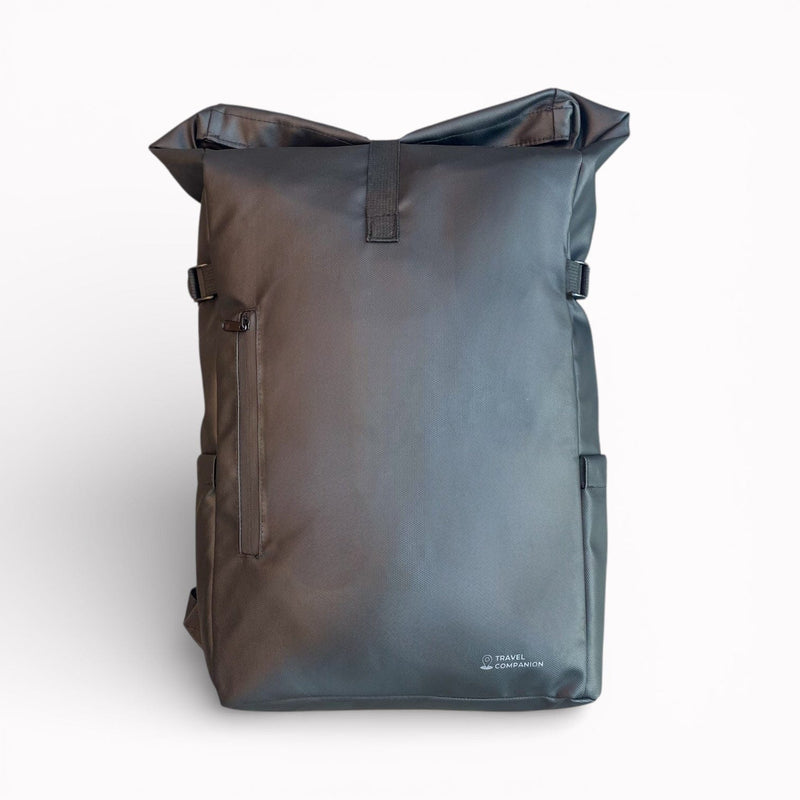Travel Companion Black The Rolltop Backpack