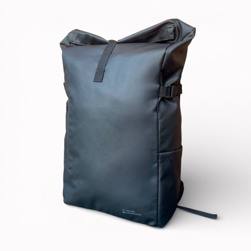 Travel Companion Black The Rolltop Backpack