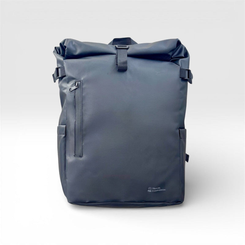 Travel Companion Black The Rolltop Backpack