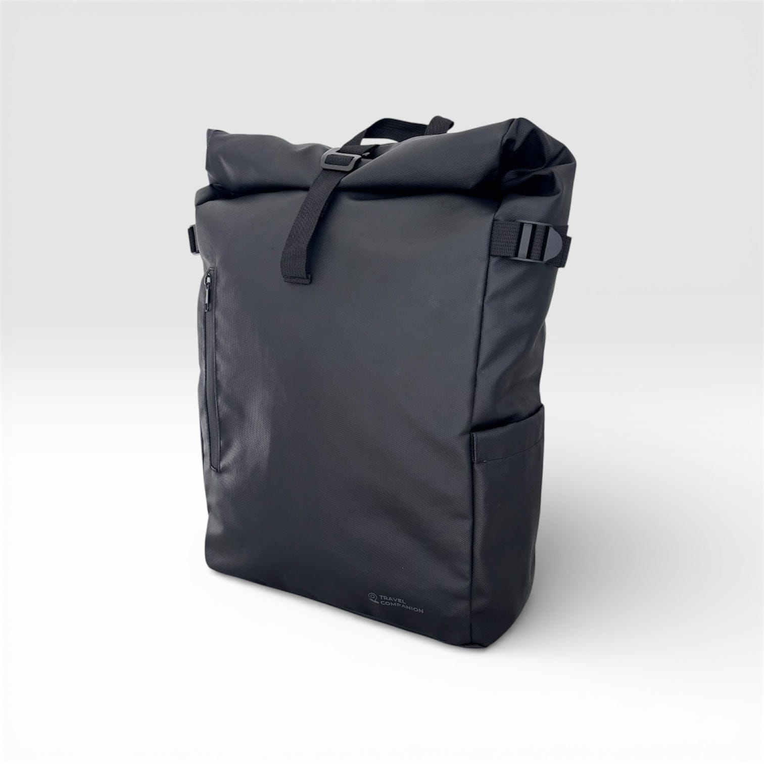 Travel Companion Black The Rolltop Backpack