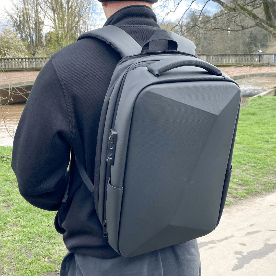 Travel Companion Hardshell Backpack with USB Port and Anti-Theft Lock