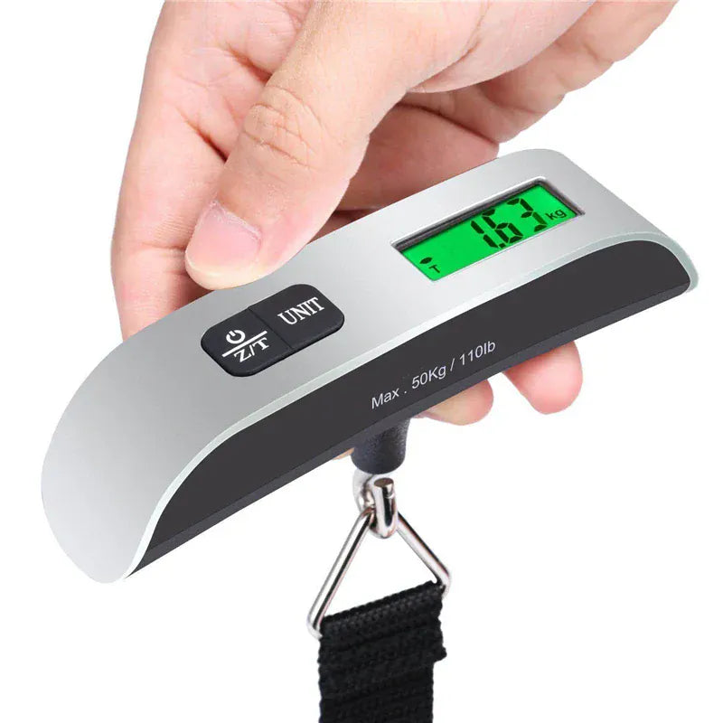 Travel Companion Portable Scale Digital LCD Display 110lb/50kg Electronic Luggage Hanging Suitcase Travel Weighs Baggage Bag Weight Balance Tools