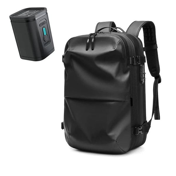 Travel Companion Travel Backpack Black with pump The Packmax Travel Bag