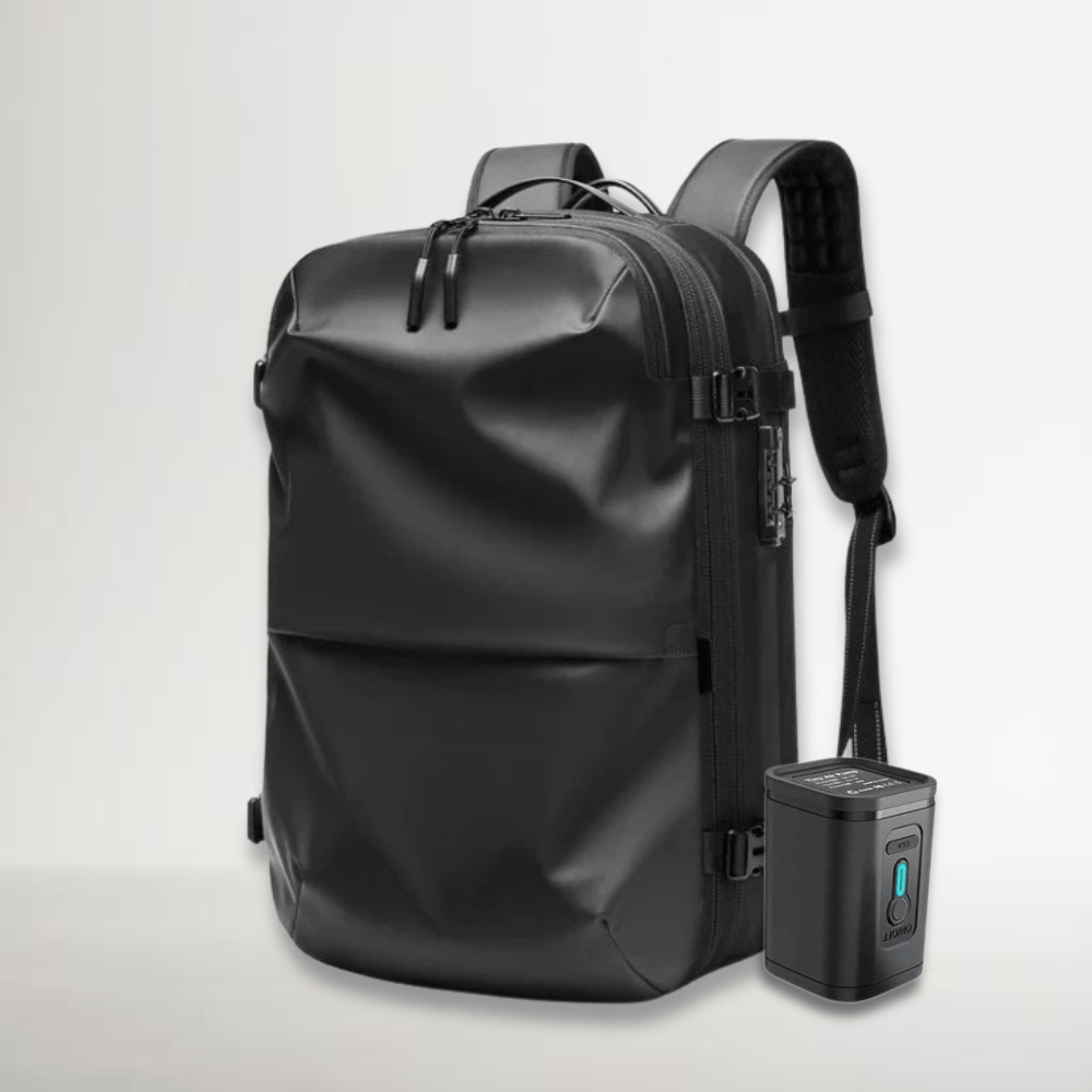 Travel Companion Travel Backpack Black with pump The Packmax Travel Bag