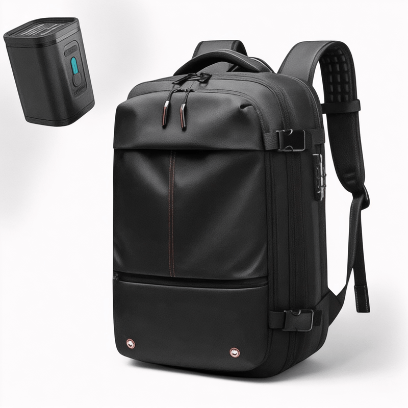 Travel Companion Travel Backpack Black with vacuum pump The Spacesaver Travel Bag